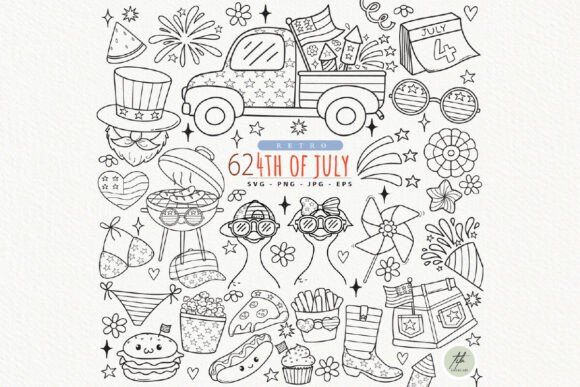 4th of July Outline SVG: A Festive Addition to Graphics and Illustrations