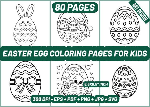 80 Easter Egg Coloring Pages: Perfect for Crafters