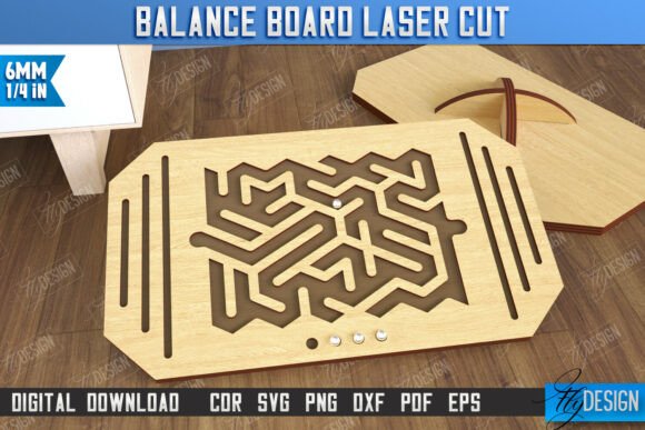 Balance Board Laser Cut Maze: A Toys Amp Design Asset
