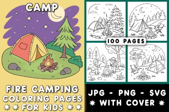 Enhance Your Content with Camp Fire Camping Graphics