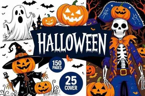Halloween Clipart Bundle for Embroidery Projects