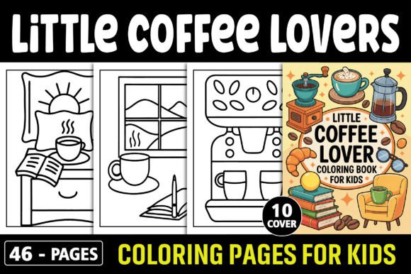 Little Coffee Lovers: A Charming Graphics Asset for Kids