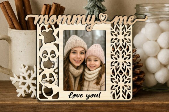 Penguin Mommy and Me Graphics for Laser Engraving & Branding