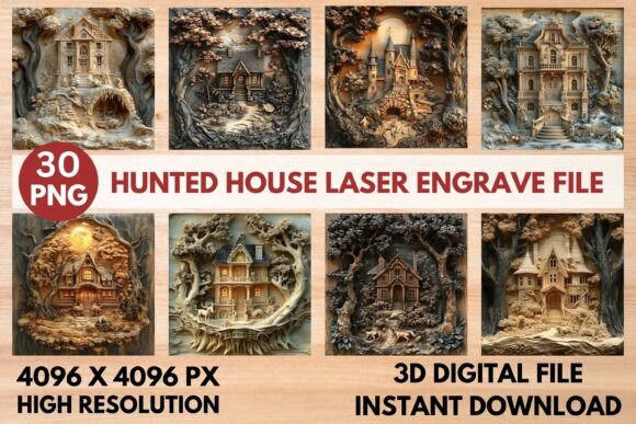 Review: Hunted House Laser Engrave File
