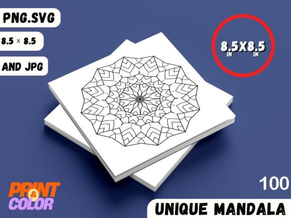 Review: Mandala Coloring Page for Adult Kids 100 Graphics