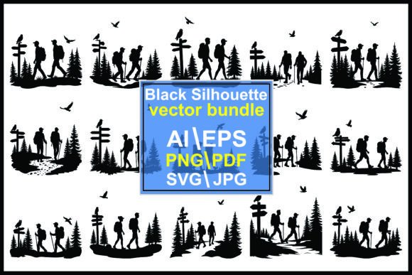 Reviewing a Mountain Silhouette Graphics Asset for Product Creation