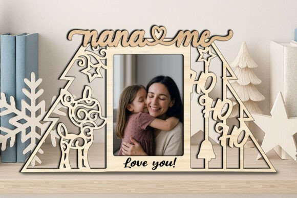 SVG Ho-Ho-Ho Deer Graphics for Laser Engraving