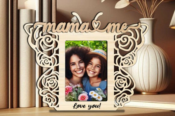 SVG Rose Butterfly Mama and Me Graphics for Laser Engraving